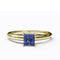 Solitaire Gold Engagement with 0.35ct Princess Cut Sapphire - 01SG03S